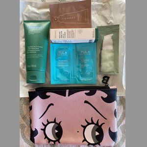 Betty Boop Makeup Bag + High-End Skincare Samples (Caudalie, etc) ALL NEW 2023